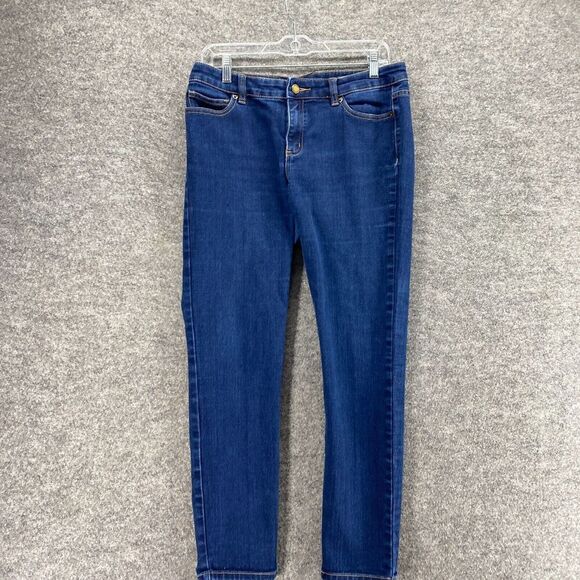 Michael Kors Jeans Women 6 Blue Denim Dark Wash Mid Rise Skinny Pockets Casual - Picture 3 of 10